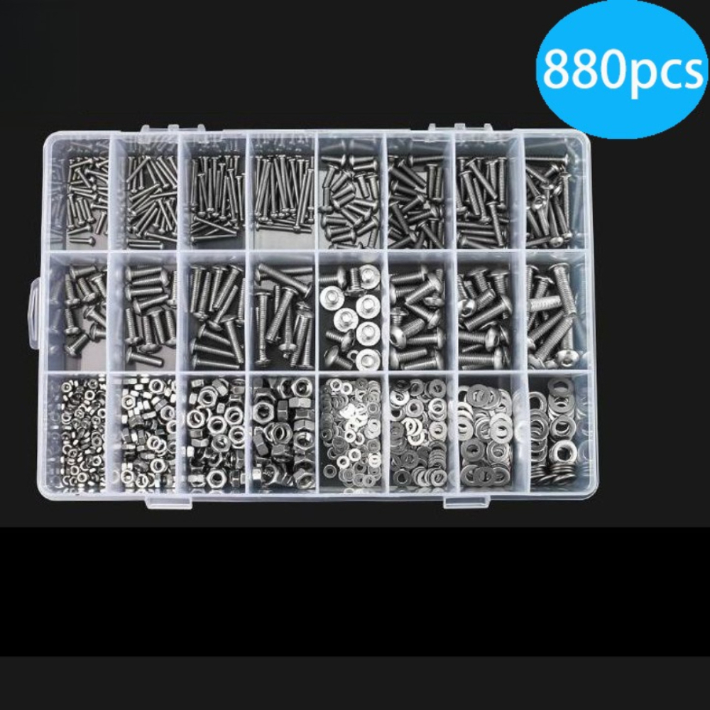 880 Uds. De tuercas de pernos  - Nuts Mix reseña y precio